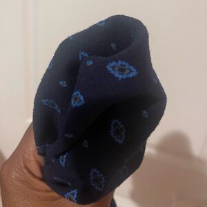 Navy Blue Pocket Square stylish designs Sz OS